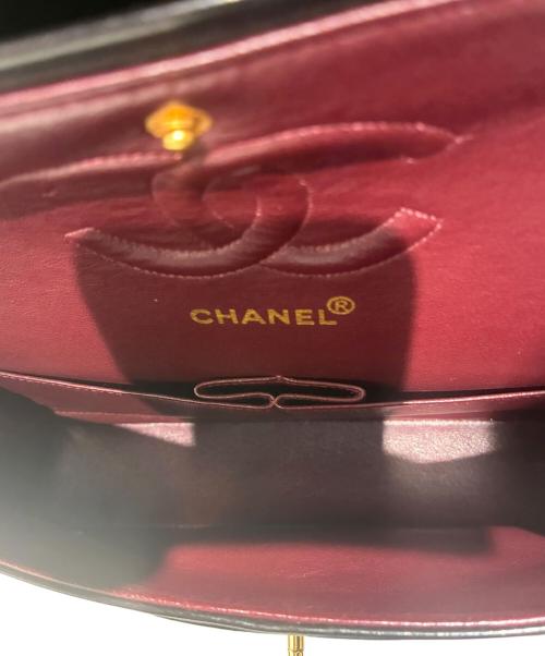 CHANEL（シャネル）CHANEL (シャネル) Wフラップチェーンショルダーバッグ ブラック サイズ:25の古着・服飾アイテム