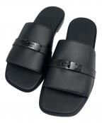 HERMESエルメス）の古着「Gabrielle Leather Sandals/ガブリエルレザーサンダル」｜ブラック