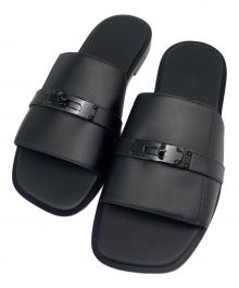 HERMES（エルメス）の古着「Gabrielle Leather Sandals/ガブリエルレザーサンダル」｜ブラック