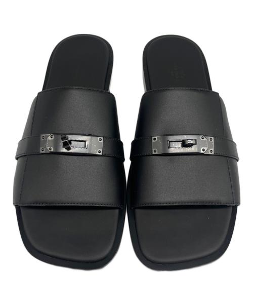 HERMES（エルメス）HERMES (エルメス) Gabrielle Leather Sandals/ガブリエルレザーサンダル ブラック サイズ:41の古着・服飾アイテム