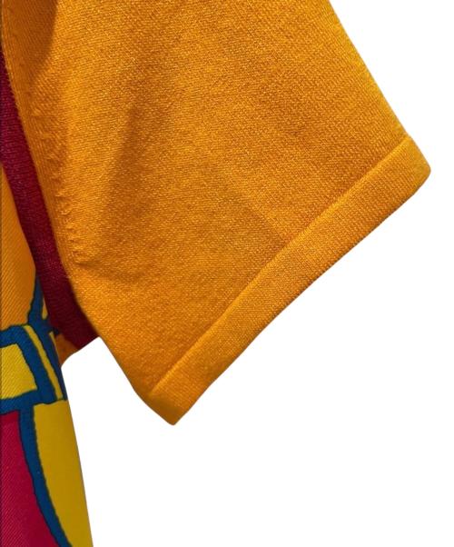 HERMES（エルメス）HERMES (エルメス) シルクツイルレーヌ セーター オレンジ サイズ:34の古着・服飾アイテム