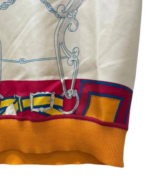 HERMES（エルメス）HERMES (エルメス) シルクツイルレーヌ セーター オレンジ サイズ:34の古着・服飾アイテム