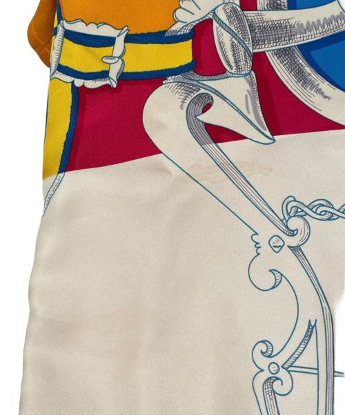 HERMES（エルメス）HERMES (エルメス) シルクツイルレーヌ セーター オレンジ サイズ:34の古着・服飾アイテム