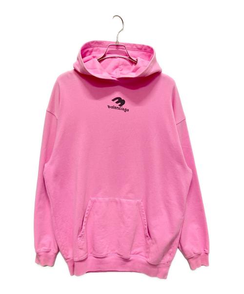 BALENCIAGA（バレンシアガ）BALENCIAGA (バレンシアガ) ロゴパーカー ピンク サイズ:Ｓの古着・服飾アイテム