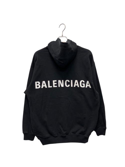 BALENCIAGA（バレンシアガ）BALENCIAGA (バレンシアガ) バックロゴ スウェットプルオーバーパーカー ブラック サイズ:XSの古着・服飾アイテム