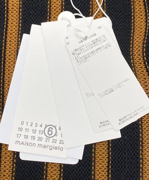 MM6 Maison Margiela（エムエムシックスメゾンマルジェラ）MM6 Maison Margiela (エムエムシックスメゾンマルジェラ) ダメージ加工ボーダーニット ブラウン サイズ:Lの古着・服飾アイテム