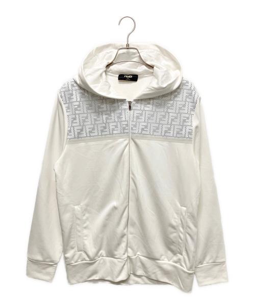 FENDI（フェンディ）FENDI (フェンディ) FFメッシュパーカー ホワイト サイズ:Lの古着・服飾アイテム