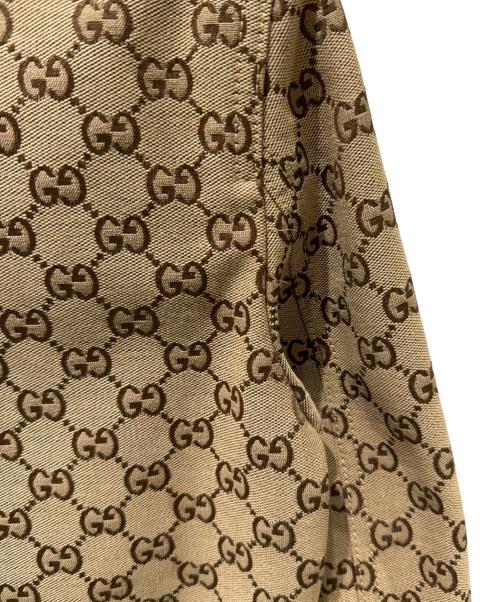 GUCCI（グッチ）GUCCI (グッチ) Leather-Trimmed GG Canvas/レザー トリム GGキャンバス/681034 Z8AV6 ベージュ サイズ:36の古着・服飾アイテム