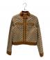 GUCCI（グッチ）の古着「Leather-Trimmed GG Canvas/レザー トリム GGキャンバス/681034 Z8AV6」｜ベージュ