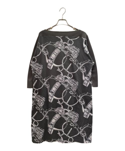 HERMES（エルメス）HERMES (エルメス) 20SS Brides de Coeur Cotton Dress ブリッド・ドゥ・クール コットンワンピース グレー サイズ:44の古着・服飾アイテム