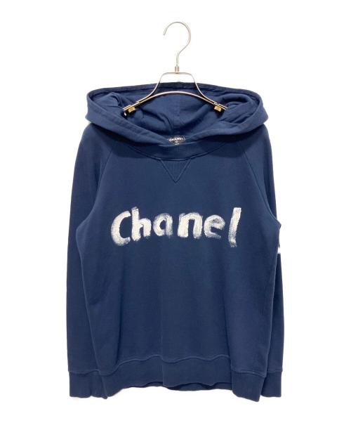 CHANEL（シャネル）CHANEL (シャネル) ペイントロゴパーカー ネイビー サイズ:Mの古着・服飾アイテム