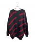 BALENCIAGA (バレンシアガ) オールオーバーロゴニット ネイビー×レッド サイズ:M：48000円