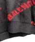 中古・古着 BALENCIAGA (バレンシアガ) オールオーバーロゴニット ネイビー×レッド サイズ:M：48000円