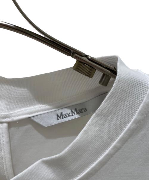 MaxMara（マックスマーラ）MaxMara (マックスマーラ) パフスリーブロゴブラウス ホワイト サイズ:Mの古着・服飾アイテム