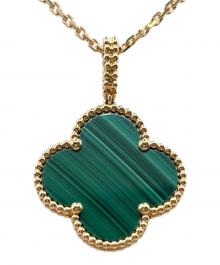 VAN CLEEF & ARPELS（ヴァンクリーフ＆アーペル）の古着「マジック アルハンブラ ロングネックレス/1モチーフ/Magic Alhambra Necklace Malachite マジック アルハンブラ ネックレス マラカイト VCARO3MG00」