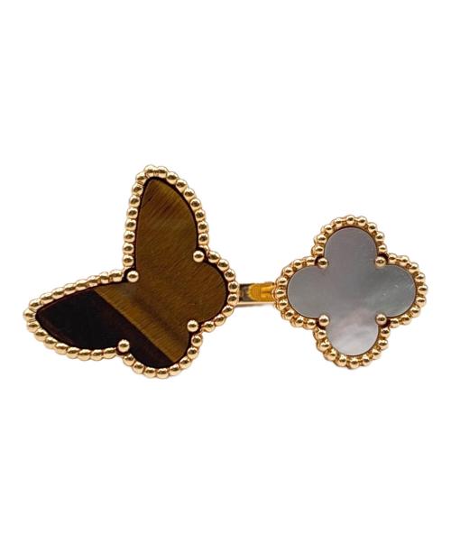 VAN CLEEF & ARPELS（ヴァンクリーフ＆アーペル）VAN CLEEF & ARPELS Lucky Alhambra Between the Finger Ring/ラッキー アルハンブラ アントレ レ ドア リング/VCARN05800 サイズ:50/8.5号の古着・服飾アイテム