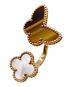 VAN CLEEF & ARPELS（ヴァンクリーフ＆アーペル）の古着「Lucky Alhambra Between the Finger Ring/ラッキー アルハンブラ アントレ レ ドア リング/VCARN05800」