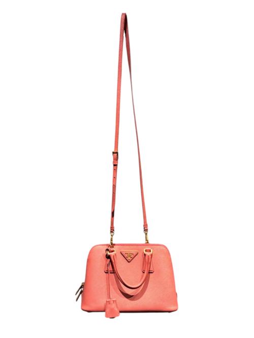 PRADA（プラダ）PRADA (プラダ) サフィアーノ2WAYハンドバッグ ピンクの古着・服飾アイテム