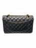 CHANEL (シャネル) マトラッセ25/Wフラップチェーンショルダーバッグ ブラック×ゴールド金具 サイズ:25：900000円