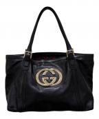 GUCCIグッチ）の古着「インターロッキングGライン ニューブリット トートバッグ」｜ブラック
