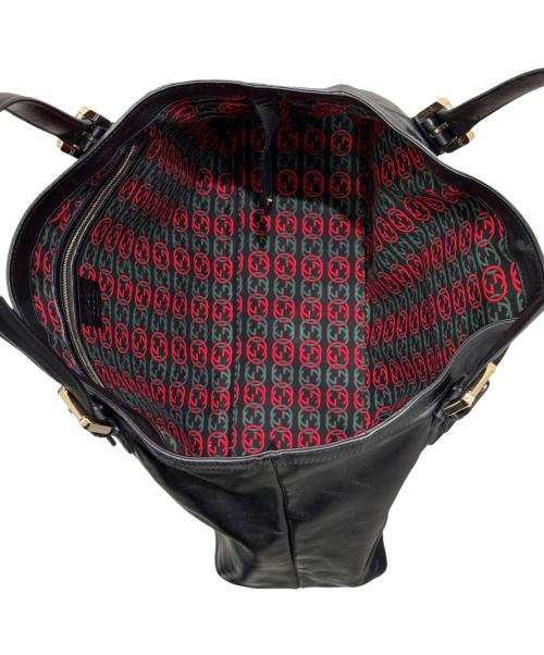 GUCCI（グッチ）GUCCI (グッチ) インターロッキングGライン ニューブリット トートバッグ ブラックの古着・服飾アイテム