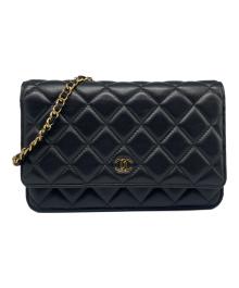 CHANEL（シャネル）の古着「マトラッセ チェーンウォレット」｜ブラック