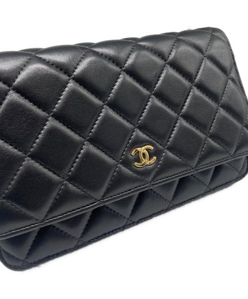CHANEL（シャネル）CHANEL (シャネル) マトラッセ チェーンウォレット ブラックの古着・服飾アイテム