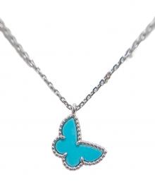 VAN CLEEF & ARPELS（ヴァンクリーフ＆アーペル）の古着「スウィートアルハンブラ パピヨン ターコイズネックレス/Sweet Alhambra Papillon necklace」