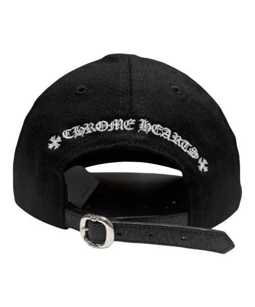 CHROME HEARTS（クロムハーツ）CHROME HEARTS (クロムハーツ) Chomper Patch Leather Belt キャップ ブラック サイズ:ONE SIZE（53-60）の古着・服飾アイテム