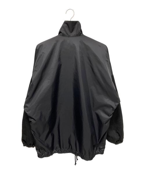 BALENCIAGA（バレンシアガ）BALENCIAGA (バレンシアガ) ロゴプリントデニム切り替えポプリンシャツブルゾン ブラック サイズ:34の古着・服飾アイテム