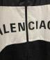 中古・古着 BALENCIAGA (バレンシアガ) ロゴプリントデニム切り替えポプリンシャツブルゾン ブラック サイズ:34：90000円
