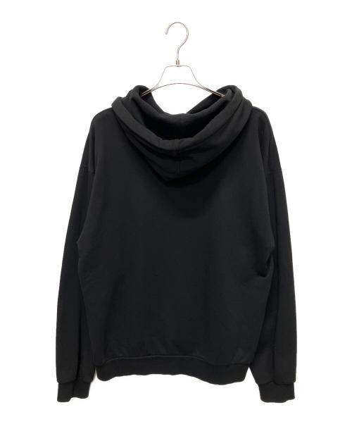CELINE（セリーヌ）CELINE (セリーヌ) ルーズフーディ/ロゴパーカー/コットンフリース ブラック サイズ:XLの古着・服飾アイテム