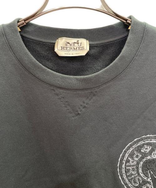 HERMES（エルメス）HERMES (エルメス) 25SS Clou de Selle Série Sweatshirt クルード セル セリエ/H557830HA グレー サイズ:XLの古着・服飾アイテム