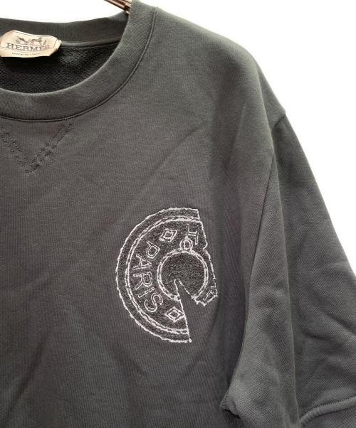 HERMES（エルメス）HERMES (エルメス) 25SS Clou de Selle Série Sweatshirt クルード セル セリエ/H557830HA グレー サイズ:XLの古着・服飾アイテム