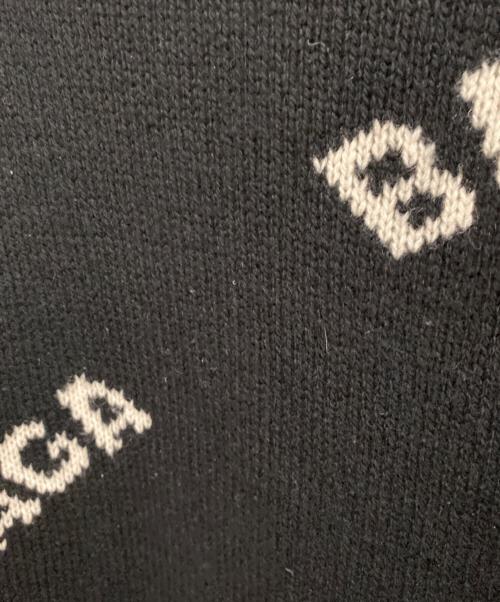 BALENCIAGA（バレンシアガ）BALENCIAGA (バレンシアガ) ALL OVER LOGO JACQUARED KNIT/オールオーバーロゴニット ブラック サイズ:Sの古着・服飾アイテム