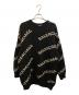 BALENCIAGA（バレンシアガ）の古着「ALL OVER LOGO JACQUARED KNIT/オールオーバーロゴニット」｜ブラック