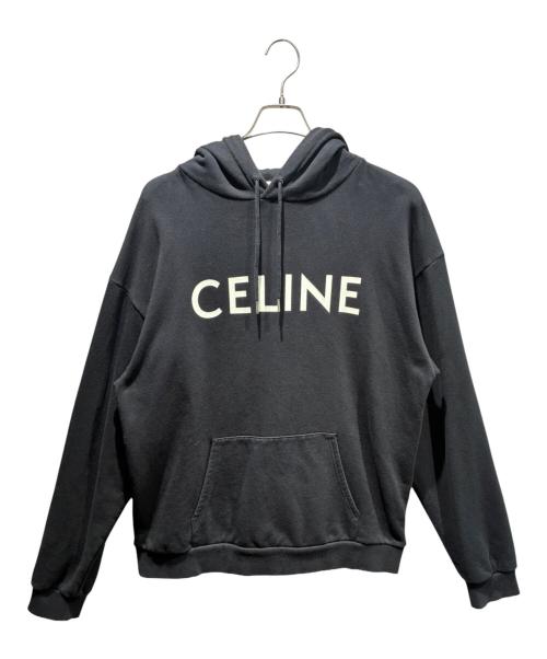CELINE（セリーヌ）CELINE (セリーヌ) ロゴパーカー ブラック サイズ:XLの古着・服飾アイテム