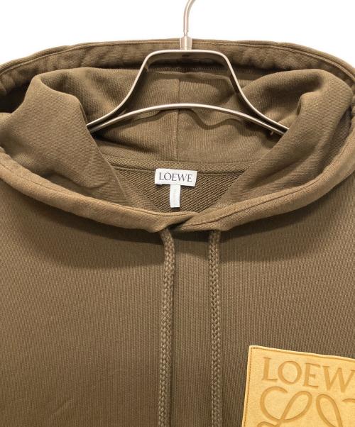 LOEWE（ロエベ）LOEWE (ロエベ) アナグラムレザーポケットパーカー オリーブ サイズ:XSの古着・服飾アイテム