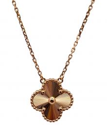 VAN CLEEF & ARPELS（ヴァンクリーフ＆アーペル）の古着「Vintage Alhambra Guilloche necklace/ヴィンテージアルハンブラ ギョーシェ ネックレス」