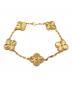 VAN CLEEF & ARPELS（ヴァンクリーフ＆アーペル）の古着「Vintage Alhambra Guilloché 5-Motif Bracelet/ヴィンテージアルハンブラ ギョーシェ 5P ブレスレット/ARP3JK00」
