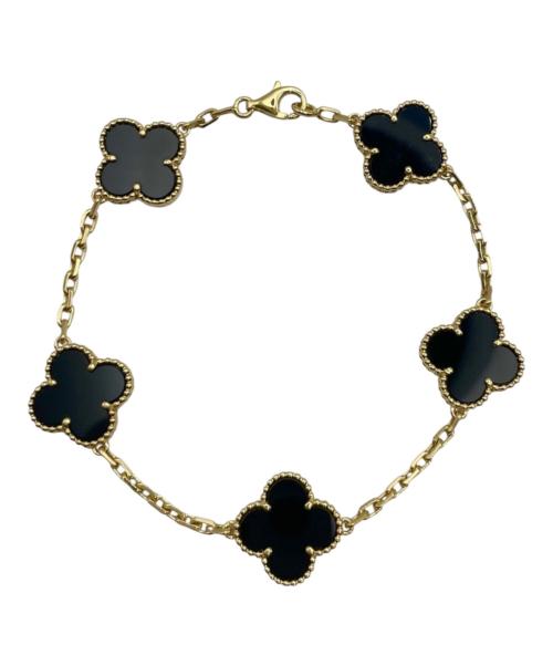VAN CLEEF & ARPELS（ヴァンクリーフ＆アーペル）VAN CLEEF & ARPELS (ヴァンクリーフ＆アーペル) ヴィンテージアルハンブラ 5P オニキス ブレスレット サイズ:ヴィンテージの古着・服飾アイテム