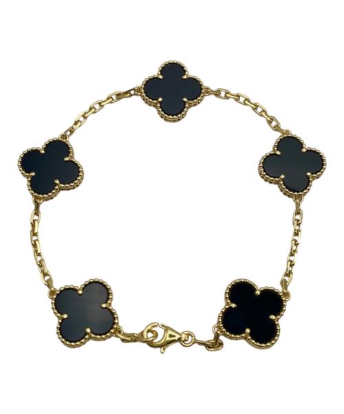 VAN CLEEF & ARPELS（ヴァンクリーフ＆アーペル）VAN CLEEF & ARPELS (ヴァンクリーフ＆アーペル) ヴィンテージアルハンブラ 5P オニキス ブレスレット サイズ:ヴィンテージの古着・服飾アイテム