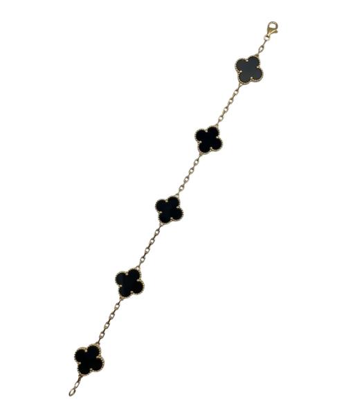 VAN CLEEF & ARPELS（ヴァンクリーフ＆アーペル）VAN CLEEF & ARPELS (ヴァンクリーフ＆アーペル) ヴィンテージアルハンブラ 5P オニキス ブレスレット サイズ:ヴィンテージの古着・服飾アイテム
