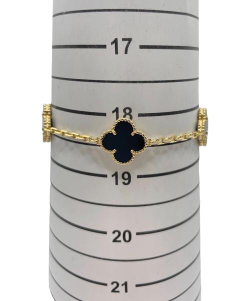 VAN CLEEF & ARPELS（ヴァンクリーフ＆アーペル）VAN CLEEF & ARPELS (ヴァンクリーフ＆アーペル) ヴィンテージアルハンブラ 5P オニキス ブレスレット サイズ:ヴィンテージの古着・服飾アイテム