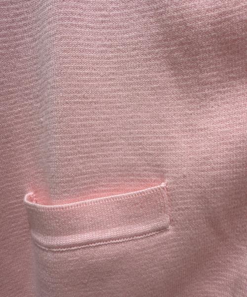 Thom Browne（トムブラウン）Thom Browne (トムブラウン) Cotton Crepe V-Neck 4-Bar Cardigan/コットンクレープ Vネック 4BAR カーディガン/FKC207A-00219680 ピンク サイズ:42の古着・服飾アイテム