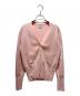 Thom Browne（トムブラウン）の古着「Cotton Crepe V-Neck 4-Bar Cardigan/コットンクレープ Vネック 4BAR カーディガン/FKC207A-00219680」｜ピンク