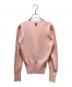 Thom Browne (トムブラウン) Cotton Crepe V-Neck 4-Bar Cardigan/コットンクレープ Vネック 4BAR カーディガン/FKC207A-00219680 ピンク サイズ:42：68000円