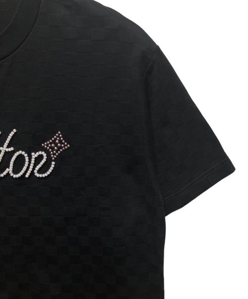 LOUIS VUITTON（ルイ ヴィトン）LOUIS VUITTON (ルイ ヴィトン) ビーズデザイン クルーネック Tシャツ ブラック サイズ:Ｓの古着・服飾アイテム