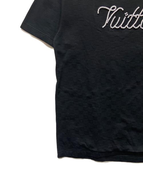 LOUIS VUITTON（ルイ ヴィトン）LOUIS VUITTON (ルイ ヴィトン) ビーズデザイン クルーネック Tシャツ ブラック サイズ:Ｓの古着・服飾アイテム