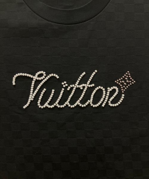 LOUIS VUITTON（ルイ ヴィトン）LOUIS VUITTON (ルイ ヴィトン) ビーズデザイン クルーネック Tシャツ ブラック サイズ:Ｓの古着・服飾アイテム